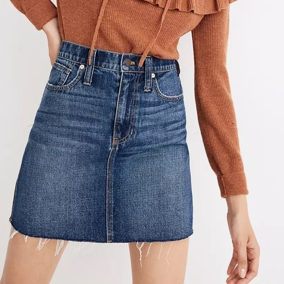 Madewell Dresses & Skirts - Madewell Rigid Denim Straight Mini Skirt - Reworked Edition Size 24